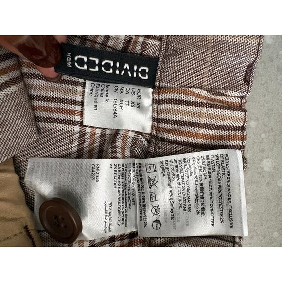 H&M Divided Women's Plaid High Waist Wide Leg Trousers - Picture 4 of 4